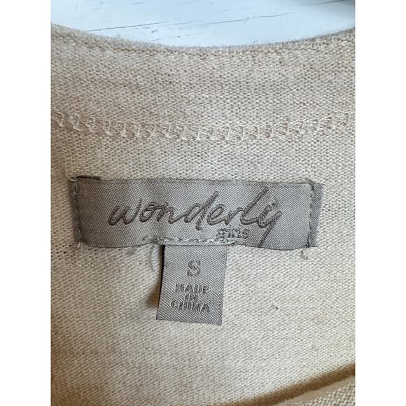 Wonderly 3/4 Sleeve Cropped Blouse Women's Size Small - Picture 3 of 3